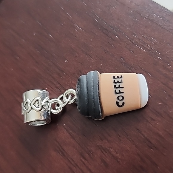 COFFEE Charm for European Style Bracelets Fits Pandora Systems - Picture 3 of 6